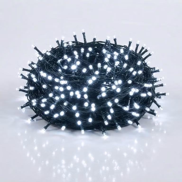 3.12 Catena luminosa natalizia con 180 LED - (bianco) freddo