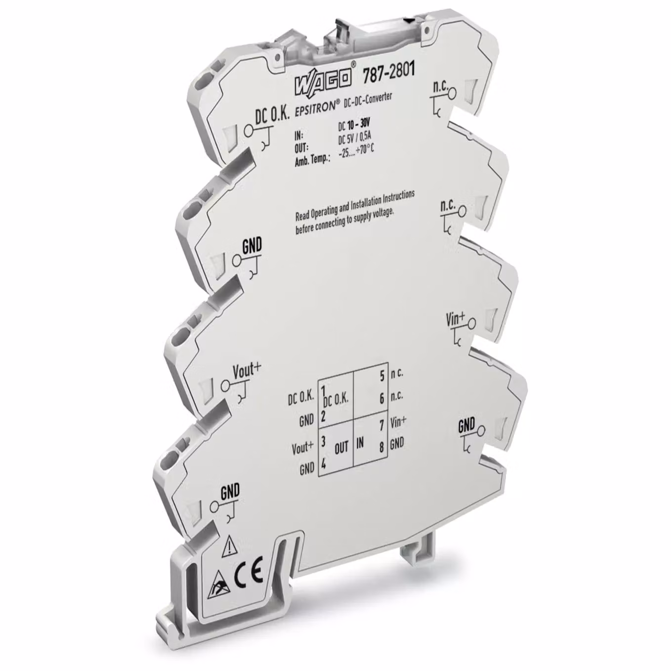 Convertitore CC-CC WAGO; tensione di ingresso 24 V CC; tensione di uscita 5 V CC 787-2801