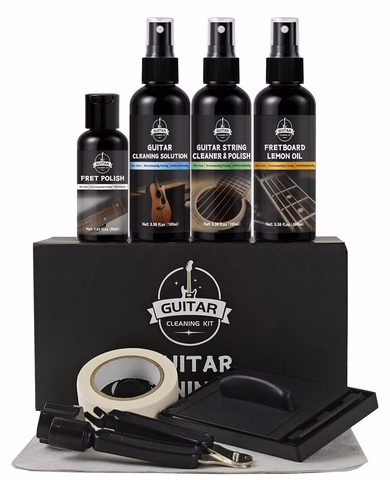 Solidchoice - Kit di manutenzione per chitarra, composto da 7 elementi
