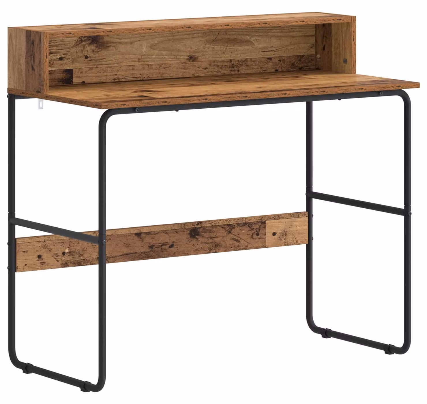 Scrivania con spazio contenitivo in legno massello, dimensioni 100 x 50 x 91 cm