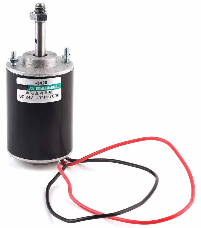 Motore a corrente continua da 24V, 6000 giri al minuto, magnete permanente, 30W, rotazione oraria/antioraria
