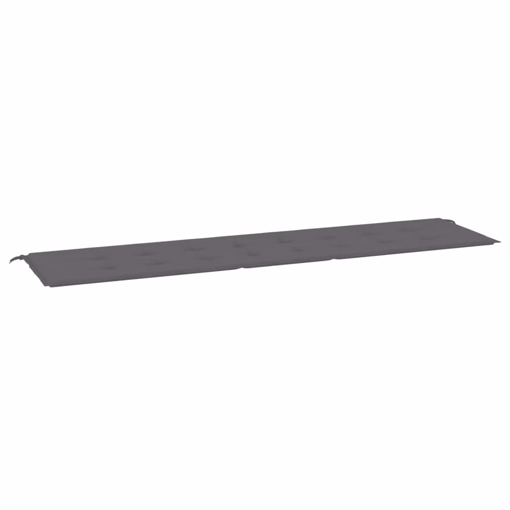 Cuscino per Panca Antracite 200x50x4 cm in Tessuto Oxford