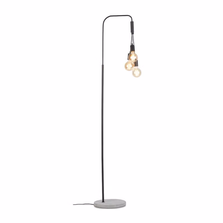 si tratta di RoMi - Lampada da terra Oslo - Nero/Cemento - 48x32x190cm - 3L per soggiorno, camera da letto