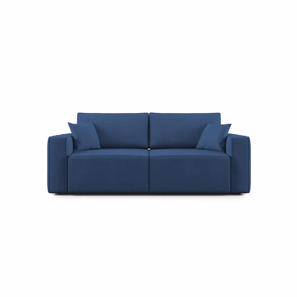 Divano Morfeo Divani.Store in tessuto blu con funzione letto e coperture rimovibili, Larghezza: 180 cm – 2