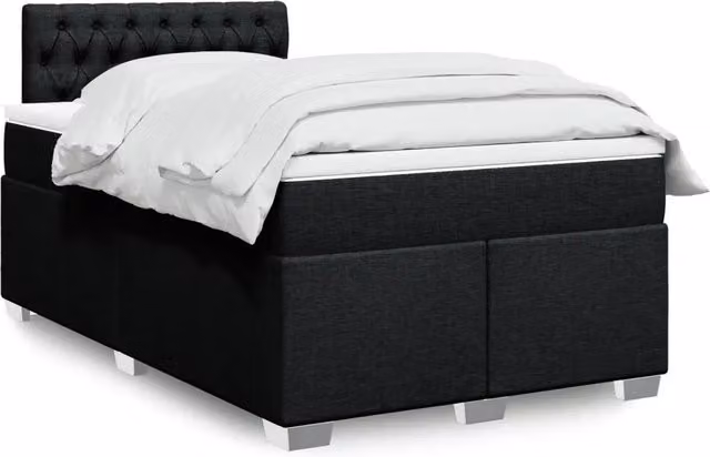 Letto Ibrido vidaXL con Materasso Nero e Struttura in Legno di Pino L/P/H: 120 x 200 cm
