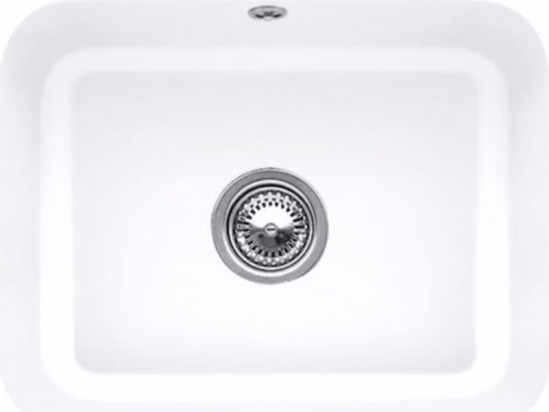 Lavello da cucina Villeroy&Boch, lavello da cucina Cisterna 60C White Alpine 550x440mm, larghezza base 60cm