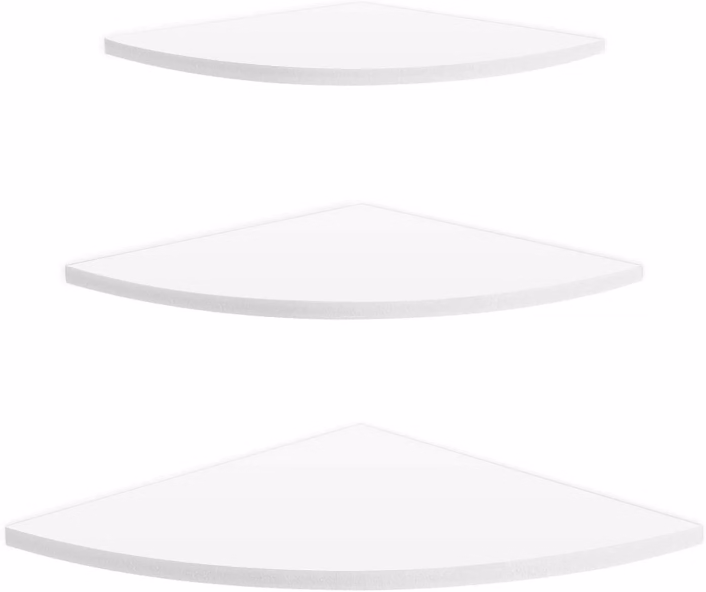 Omgoods - Set di 3 mensole angolari galleggianti da fissare a parete