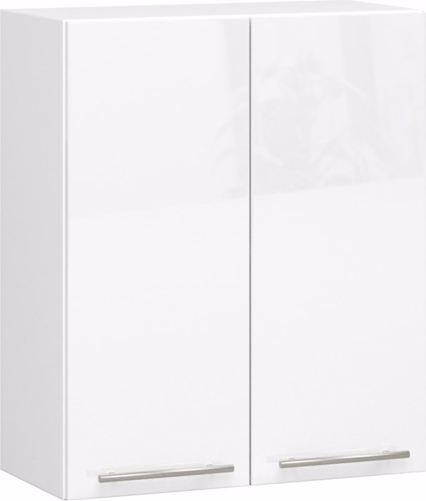 Armadio da cucina sospeso raumhirsch modello OLIWIA, 60 cm di larghezza, mobiletto a parete con 2 ante, bianco opaco, nero, altezza 72 cm