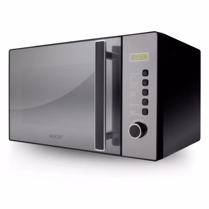 Forno microonde digitale con grill SOGO da 20 litri, display LED verde e piatto girevole da 255 mm, 700W – 2