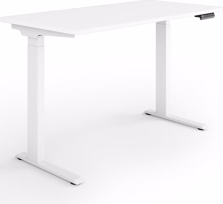 ESMART ESX-121WW 120x60 cm Bianco Scrivania ergonomica in piedi/seduta Installazione rapida Regolabile elettricamente in altezza in modo continuo 73-123 cm 4x memoria Soft-Start/Stop Montaggio rapido
