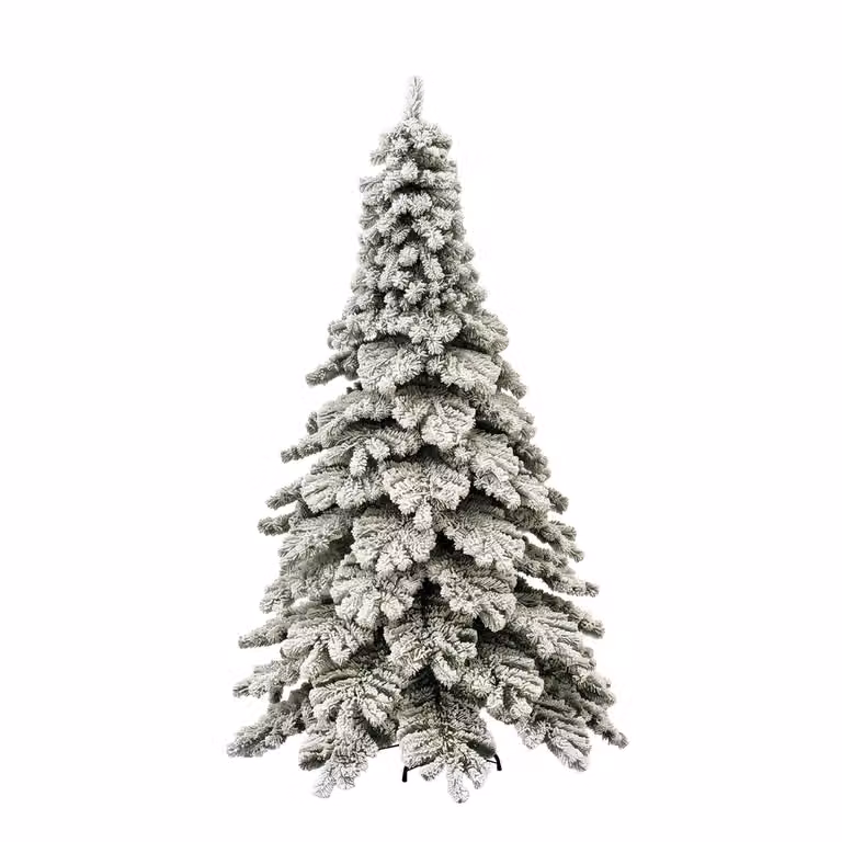Albero di Natale Artificiale Balcani Innevato Vestiamo Casa, Altezza: 210 cm, Diametro alla base: 130 cm