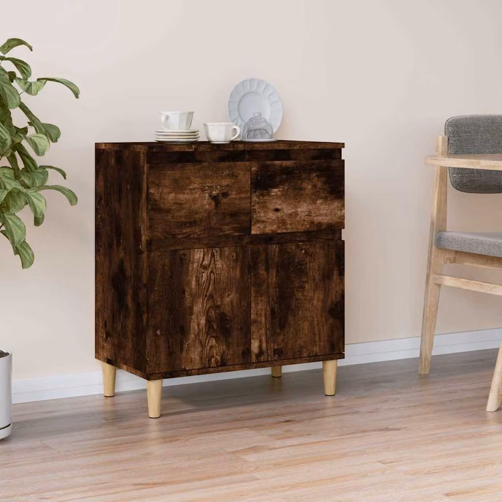 Credenza moderna vidaXL in legno multistrato e MDF colore marrone L: 60 cm, P: 35 cm, H: 70 cm
