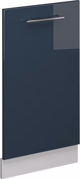 Pannello frontale della lavastoviglie Vicco Fame-Line Blu scuro lucido 45 cm senza piano di lavoro, Model 54297