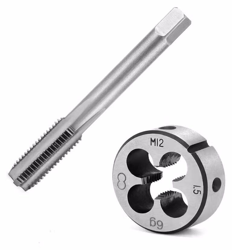 Set di filetti metrici M12 x 1,5 mm per foratura precisa e duratura