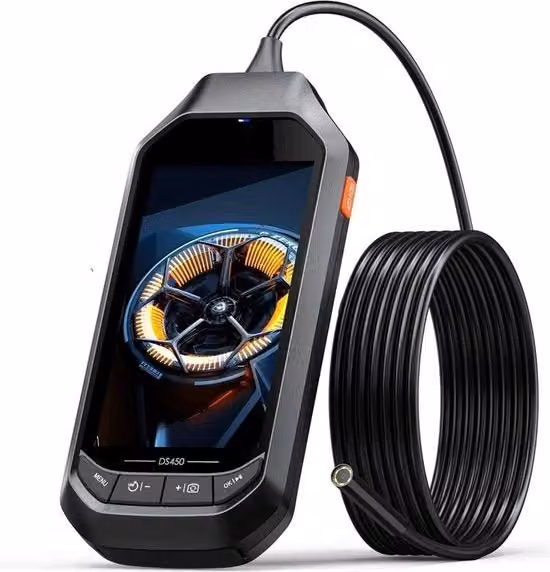Endoscopio per auto con camera di ispezione HD da 5,0 MP, connessione Wi-Fi e LED, colore nero