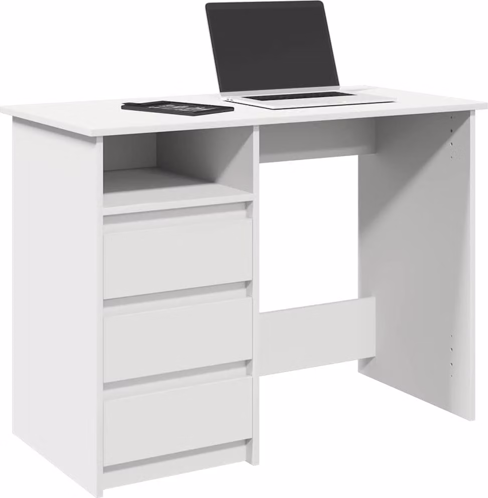 Maison Exclusive - Scrivania bianca 102x50x75 cm Materiale ligneo