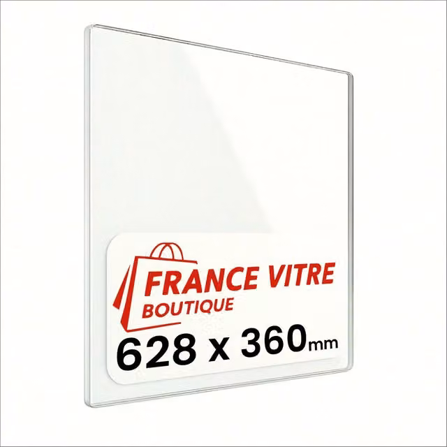 628 x 360 x 4 mm - Vetro per stufa a legna - vetro camino di ricambio - vetro per caminetto resistente al fuoco - France Vitre