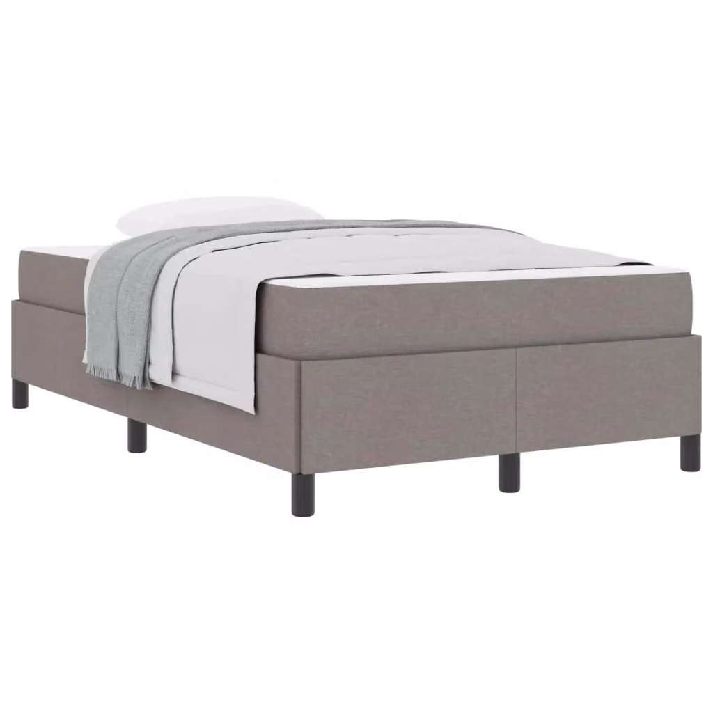 Letto a molle moderno vidaXL in tessuto beige o grigio L/P/H: 120,5 x 200 x 191 cm – 2