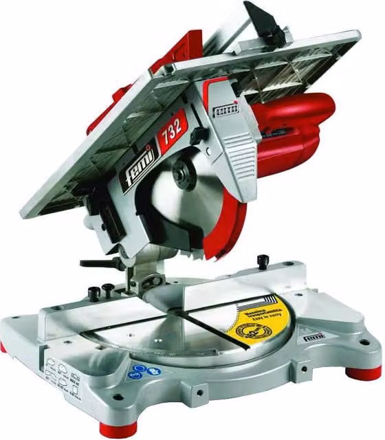 Troncatrice per legno Femi con piano superiore e lama da 254 mm, colore rosso, L: 1550 cm