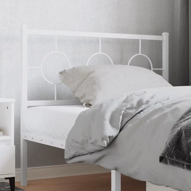 vidaXL Testiera di Ricambio in Metallo Bianco per Letto 100x200 cm