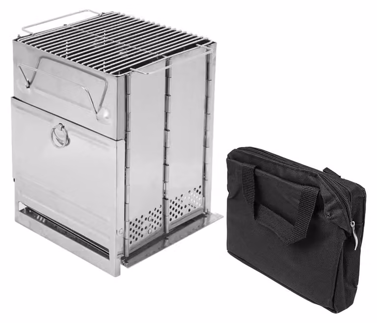 Stufa da campeggio pieghevole, mini barbecue portatile, stufa a legna
