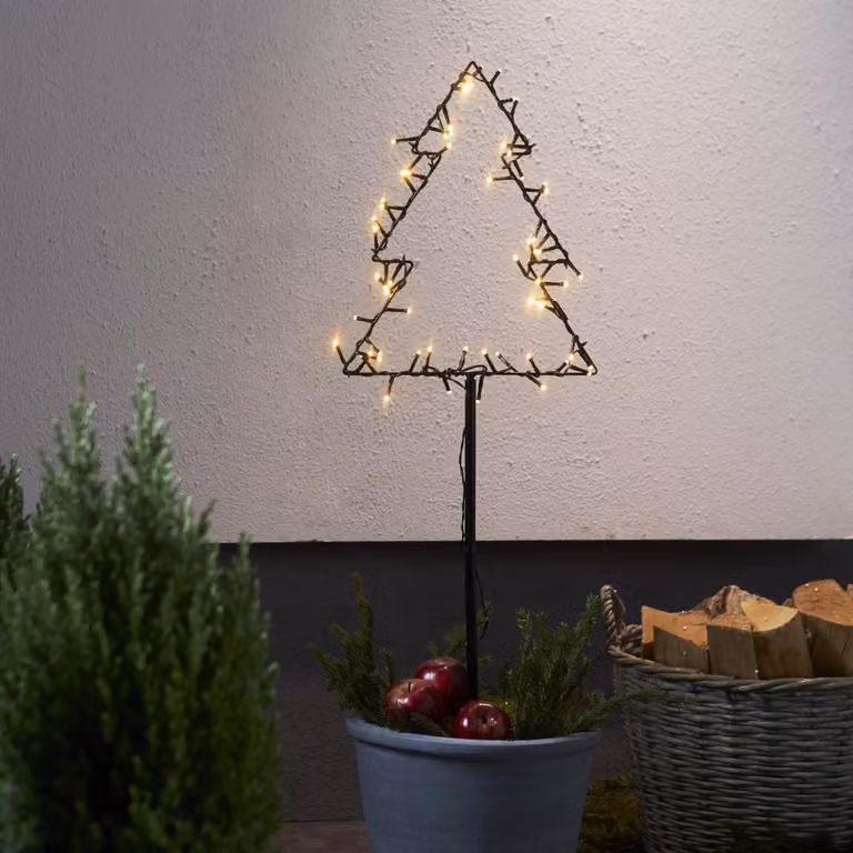 Albero di luci LED "Spiky" di Star Trading, 60 LED bianchi caldi