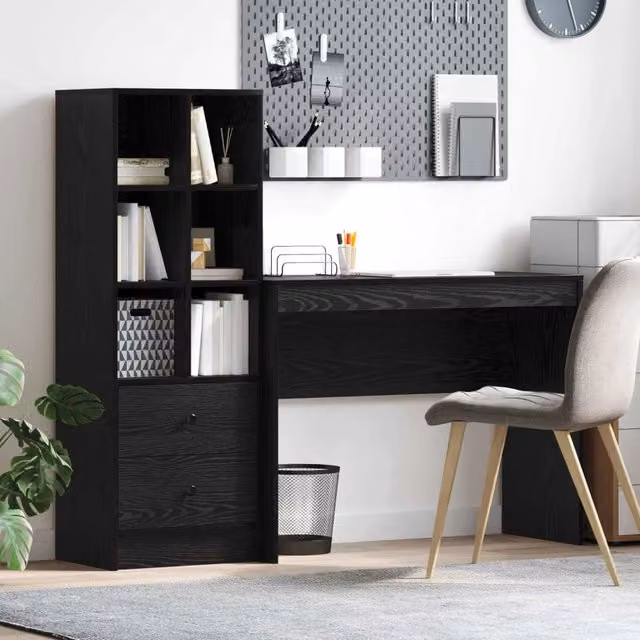 Scrivania Rovere Nero 145,5 x 40 x 127 cm 2 pz 3337330