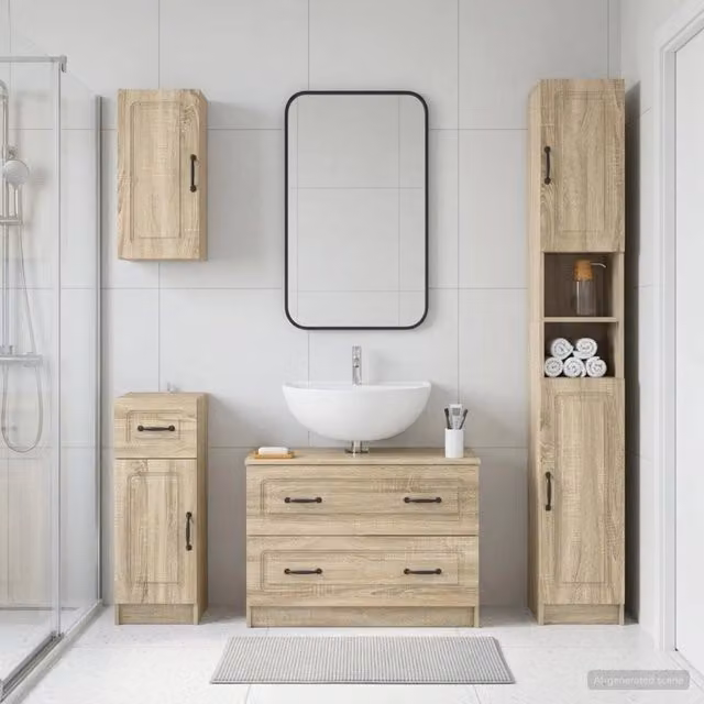 Set di Mobili da Bagno da 4 Pezzi UTRECHT Rovere Sonoma 3417974