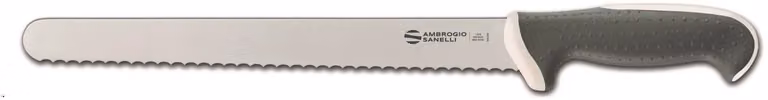 Coltello panettiere, lama cm 28, colore bianco, linea Tecna