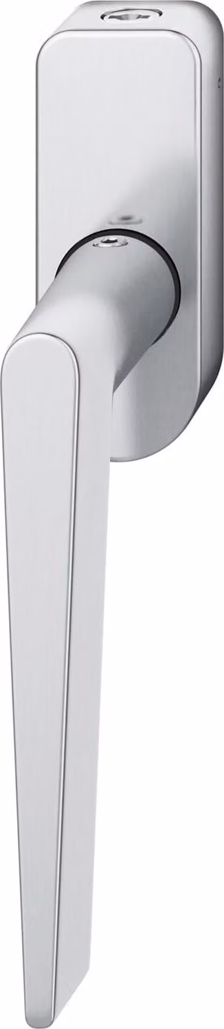 Maniglia per finestra FSB 34 1005 con rosone ovale bloccabile, acciaio inox satinato