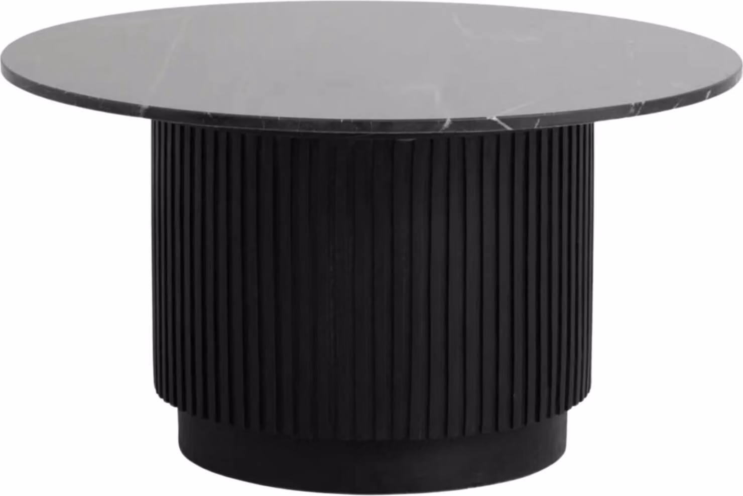 Tavolino FURNLUX Erie Marble Black And Black 75cm / Colore principale: Nero / Dimensioni: 75 x 75 x 41 cm