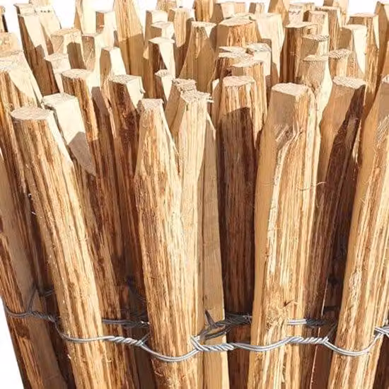 Recinzione in legno per giardino e laghetto, recinzione per ovini, dimensioni 50 x 500 cm, recinzione a listelli con distanza tra i listelli di 3-5 cm