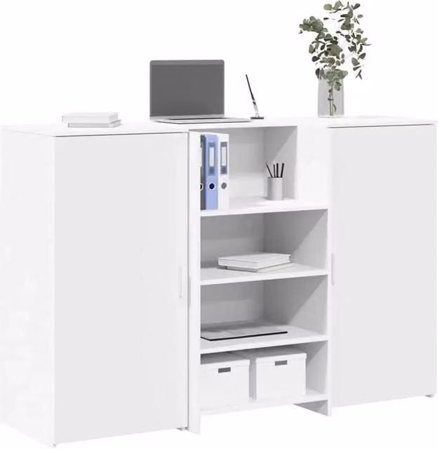 Banco Reception Bianco 155x50x103,5 cm in Legno Multistrato 3324196