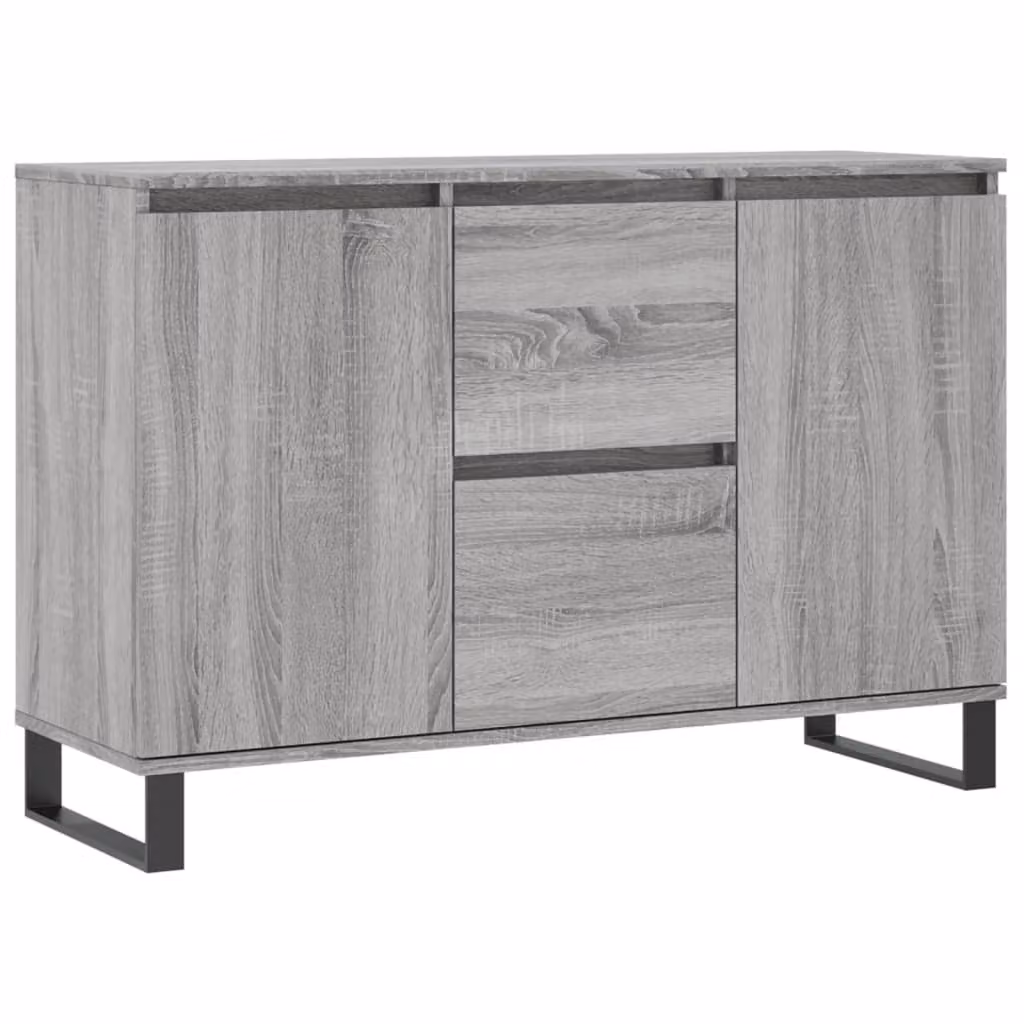 Credenza Grigio Sonoma 101,5x35x70 cm in Legno Multistrato