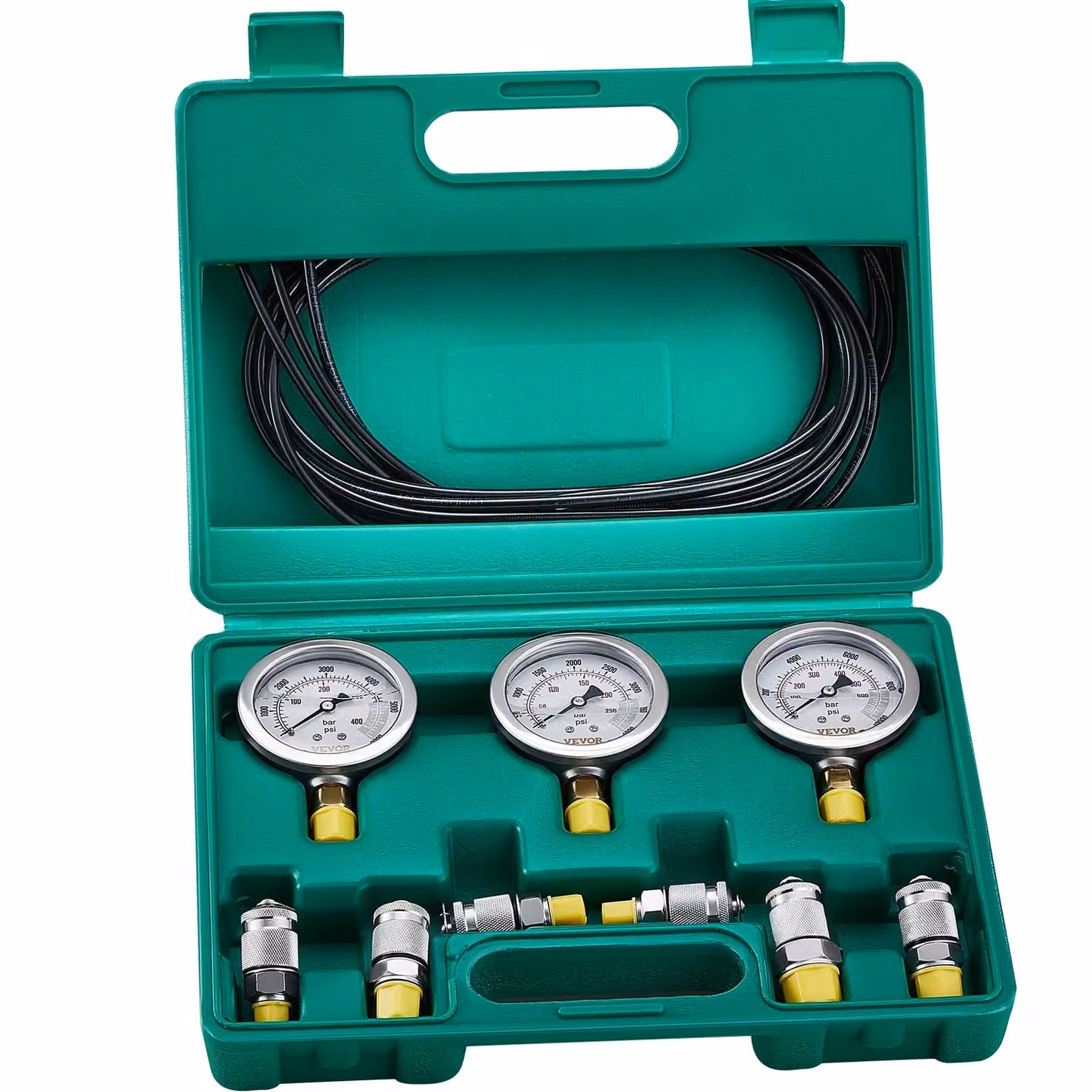 Set per prove di pressione idraulica, acciaio inossidabile resistente, misurazioni versatili, verde