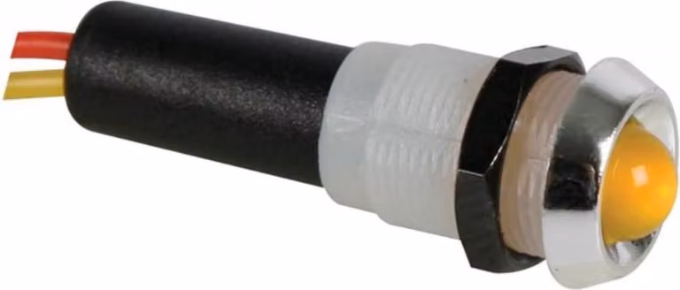 Lampada Led 12V Giallo - Corpo Cromato