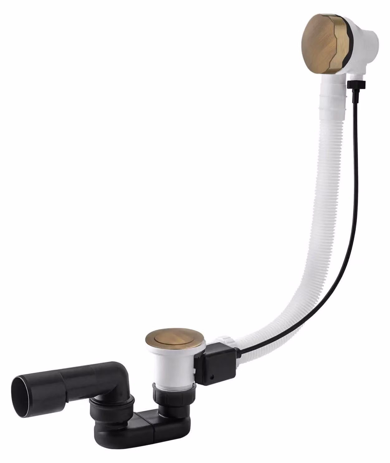 Troppo pieno per vasca da bagno, modello CLASSIC I, 57 cm, colore marrone anticato