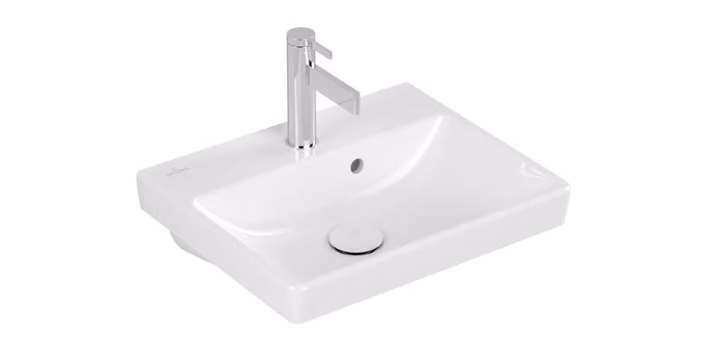 Villeroy & Boch Avento lave-mains, 1 trou pour robinet, avec trop-plein, 450x370mm, 735845R1, 735845R1