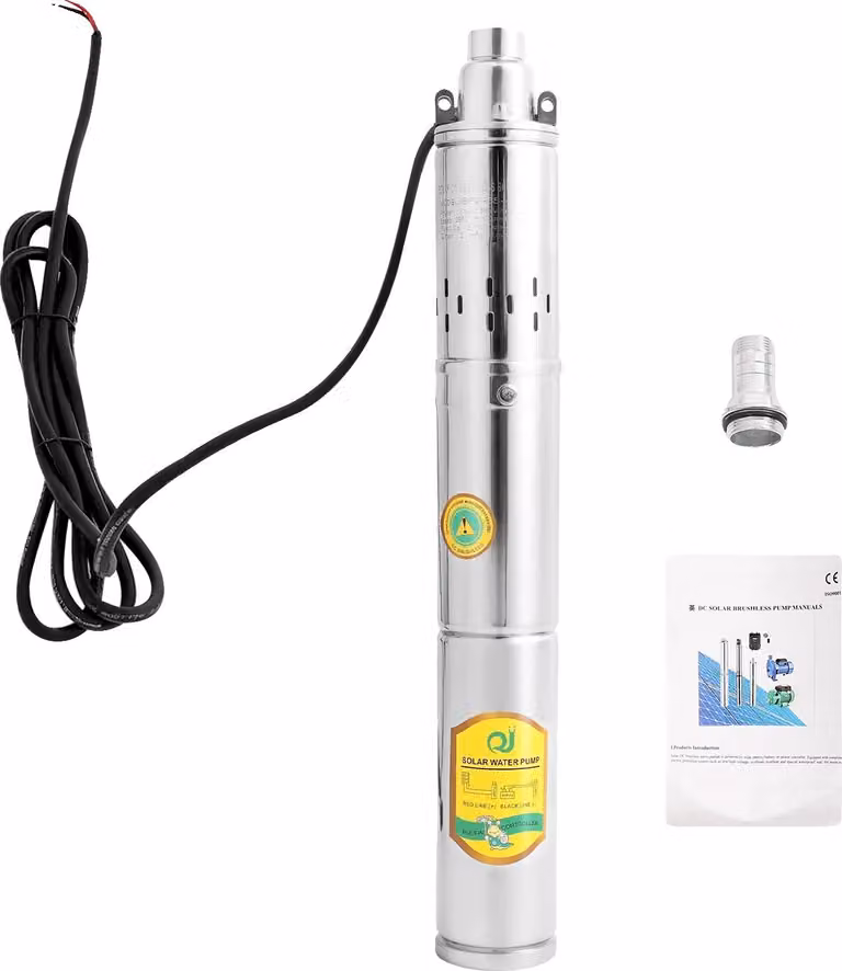 Pompa per acqua sommergibile, motore in rame puro, dimensioni 2,76*21,46 pollici, prestazioni altamente efficienti, protezione contro il surriscaldamento, compatibile con i pozzi