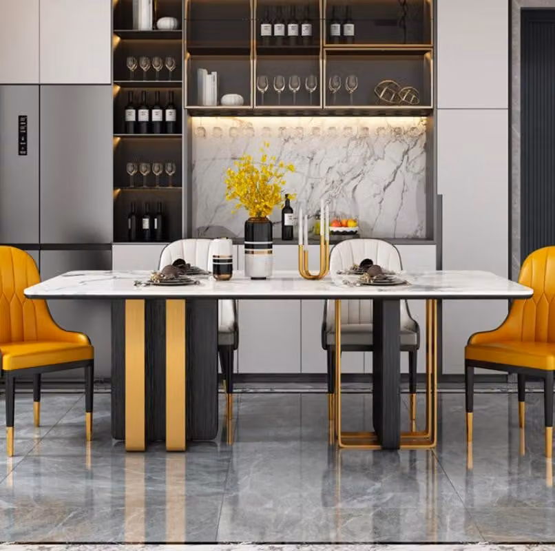 Esstische Marmor Esstisch Modern Möbel Tische Design Tisch Esszimmer Metall