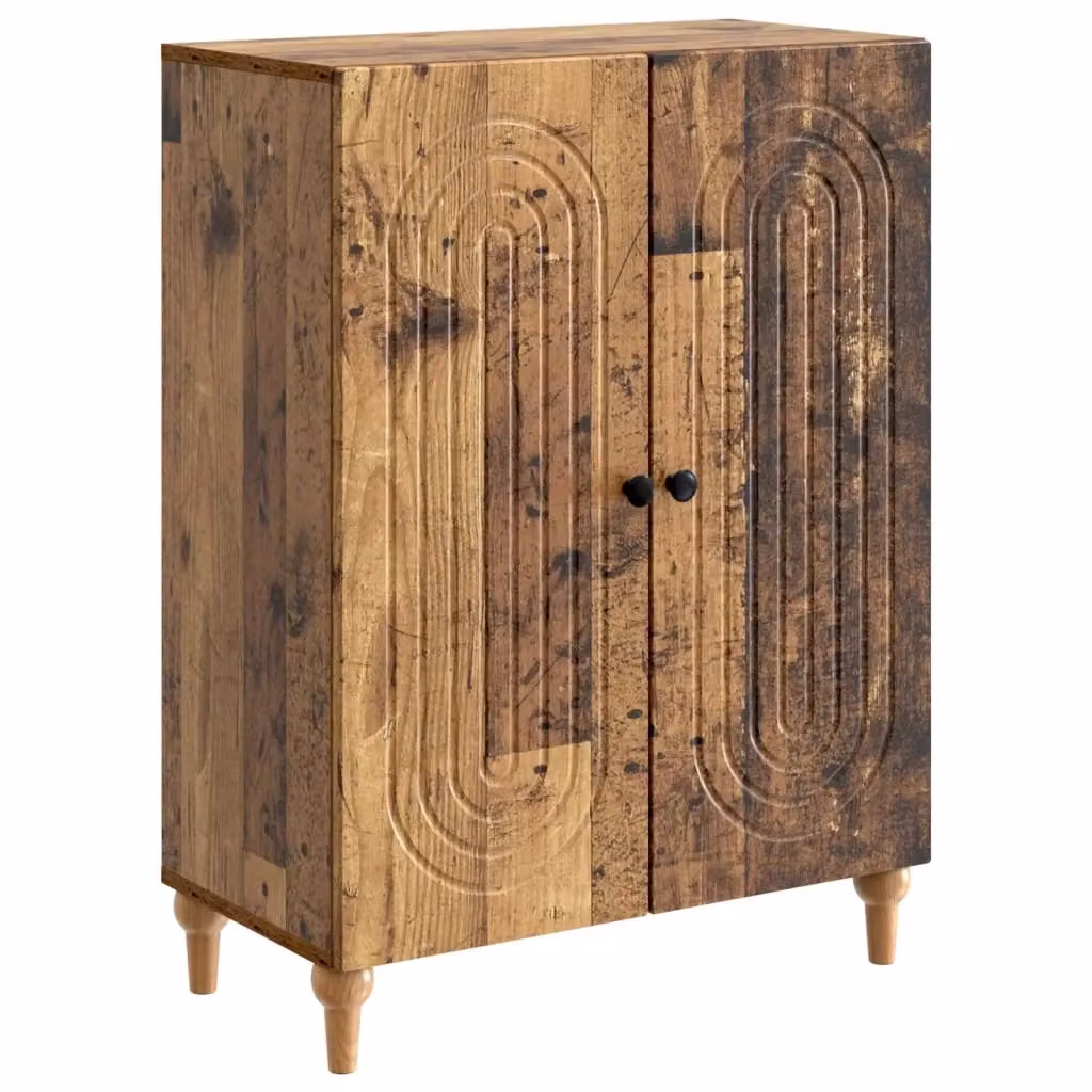 Credenza moderna in legno ingegnerizzato marrone con finitura opaca per soggiorno e sala da pranzo L: 66 cm, P: 34,5 cm, H: 90 cm – 2