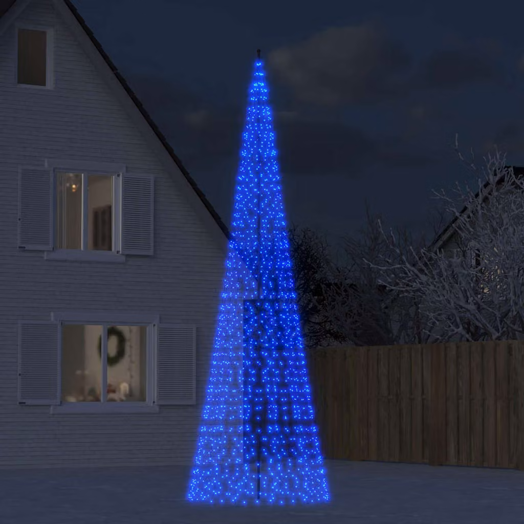 vidaXL Albero di Natale a LED 1534 LED Blu 500 cm