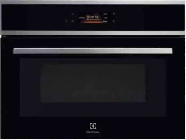 Forno a microonde da incasso combinato Electrolux Serie 800 KVLBE08X con grill e convezione, 43 L, 1000 W, colore Inox/Argento, L: 59,5 cm, H: 45,5 cm, P: 56,7 cm – 1