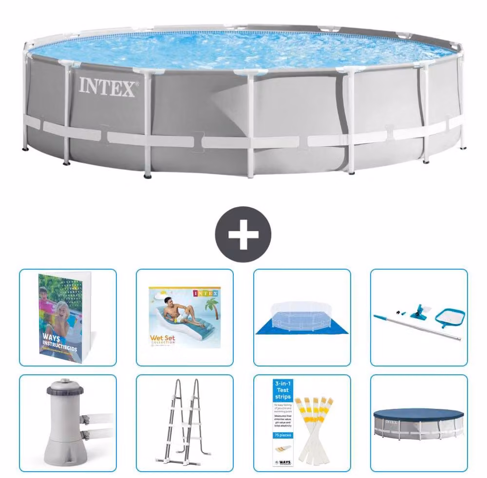 Struttura per piscina a forma di prisma - 427x107 cm - composta da 7 elementi - modello S618