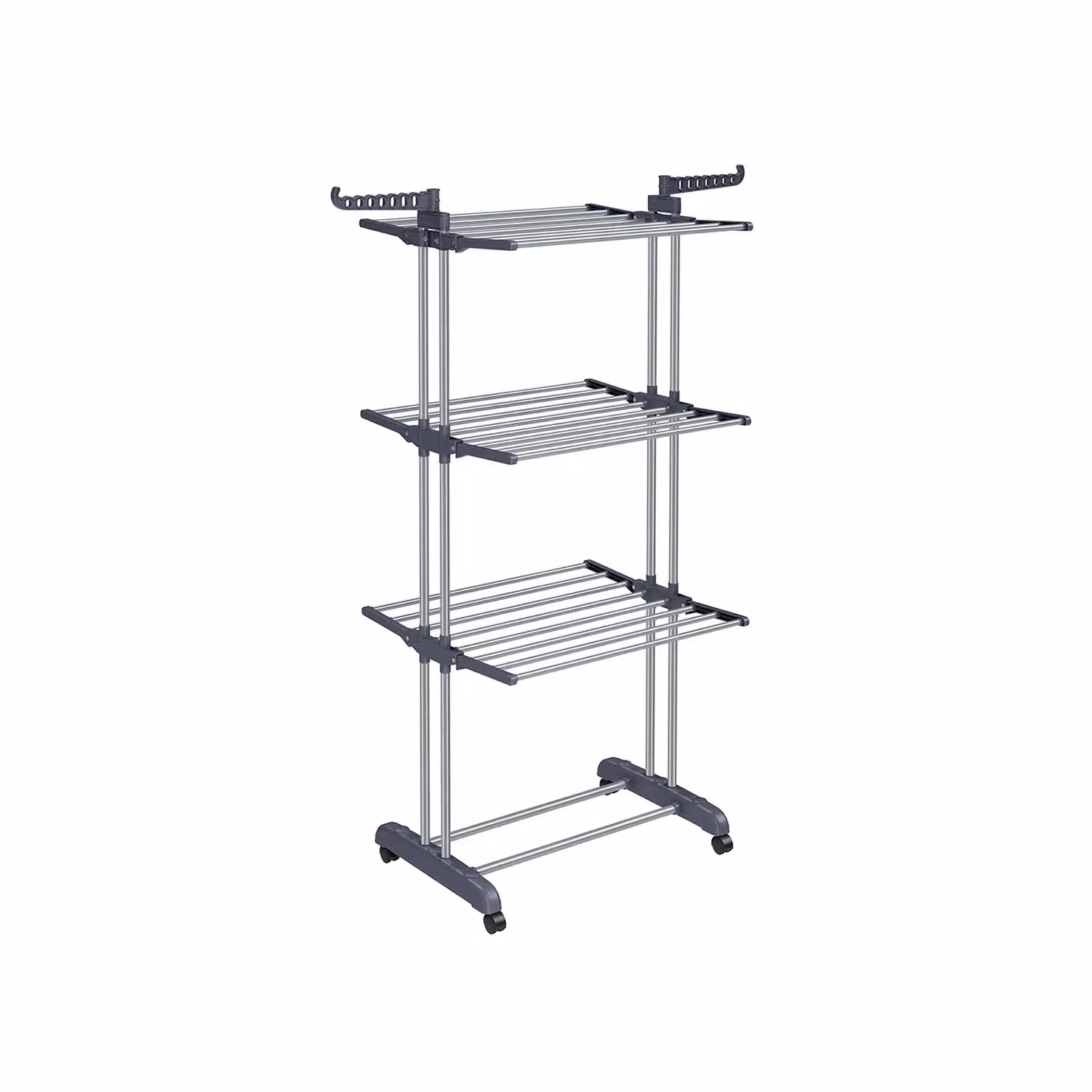 Stendibiancheria Pieghevole a 4 Livelli, Grigio
