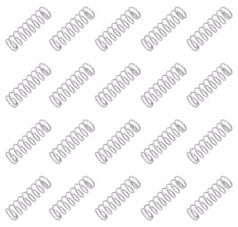 Molle a compression, 20 pezzi, 0,6 x 6 x 20 mm, acciaio inossidabile