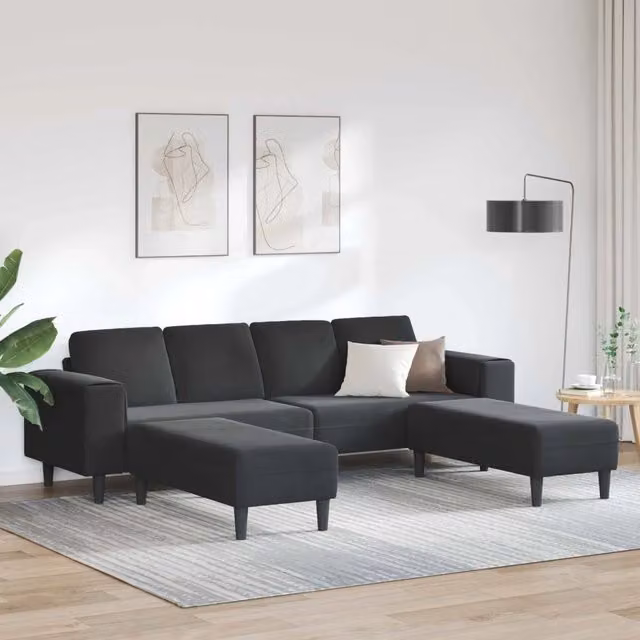 Divano per Soggiorno 3 pz Nero 3335127