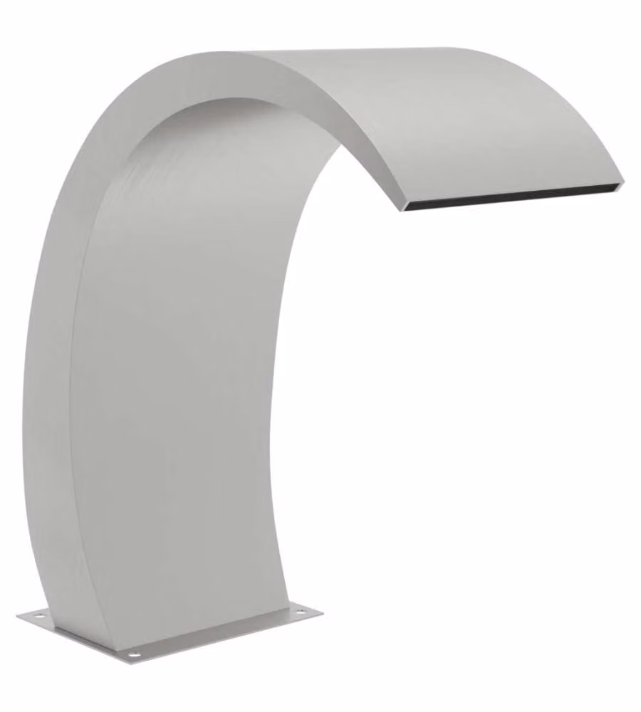 vidaXL Fontana per Piscina in Acciaio Inox e PVC, Colore Argento, L/P/H: 22 x 60 x 70 cm – 2