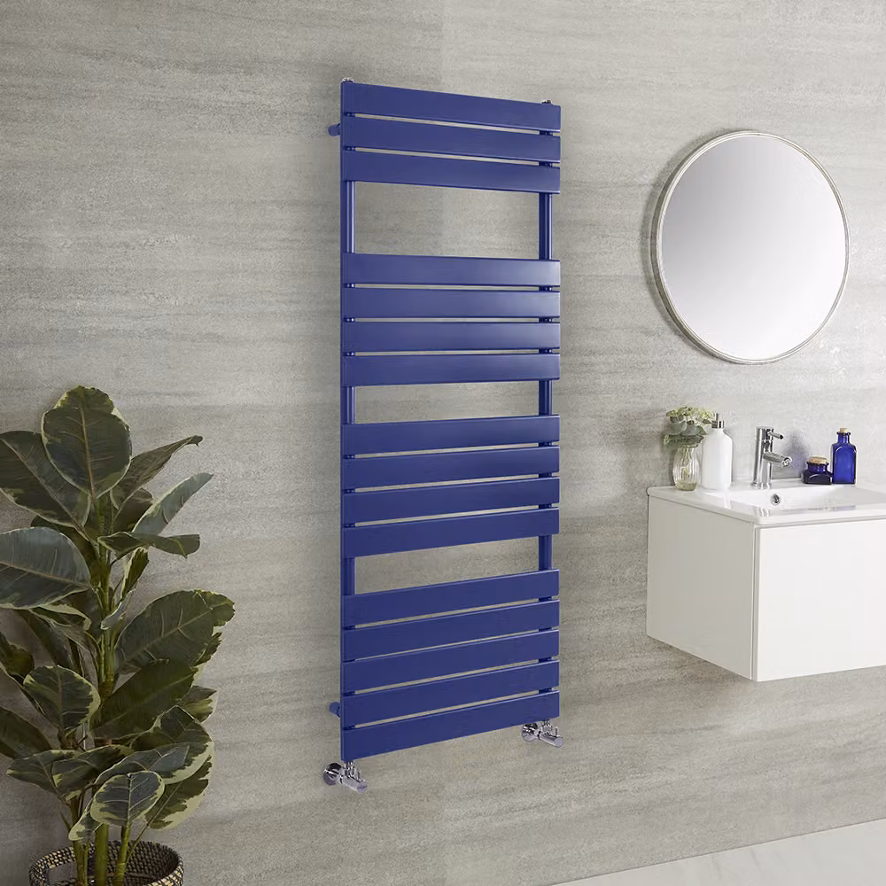 Scaldasalviette di Design - 1500mm x 450mm - Blu (Deep Sea Blue) - Lustro
