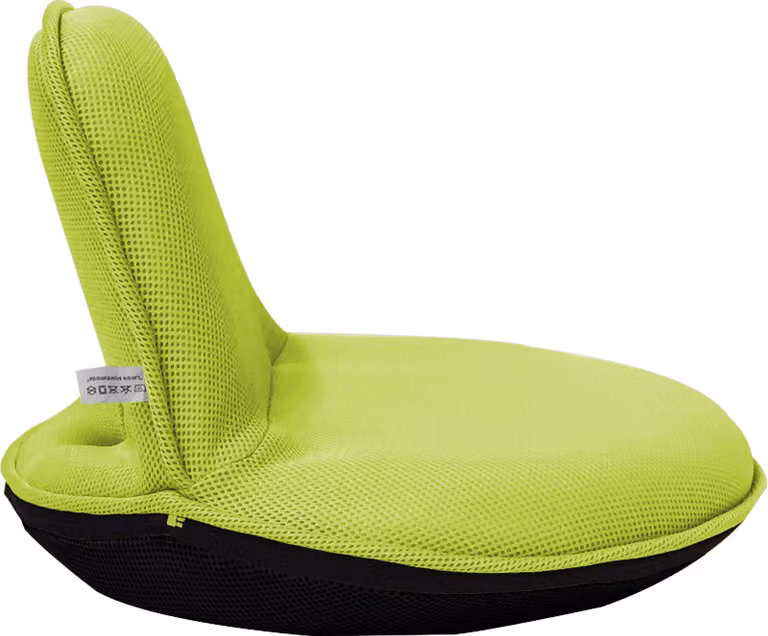 Sedia da meditazione Rebecca Mobili con imbottitura, pieghevole in poliestere verde